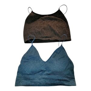 Bundle Of 2 Leisure stretch Glitter Sports Bra Bras XXL